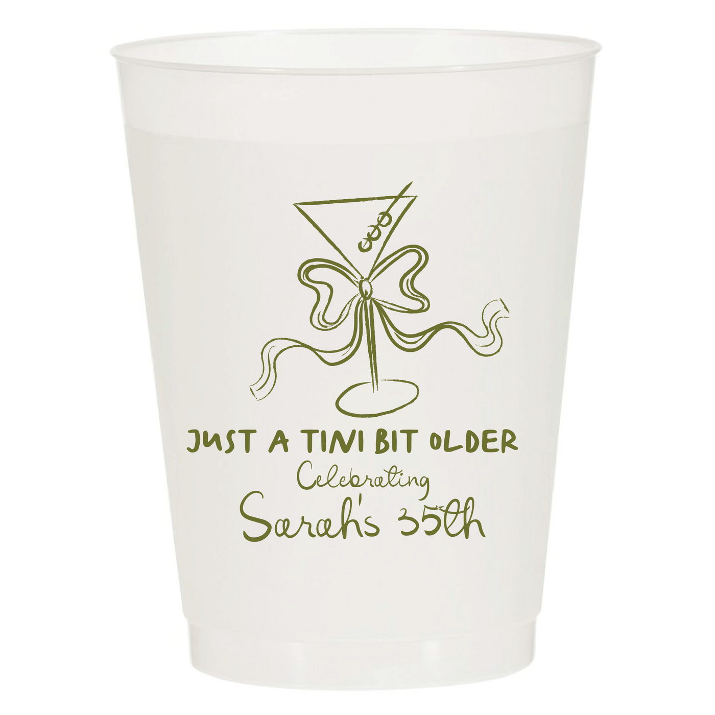 Just a Tini Bit Older Birthday Frosted Cups