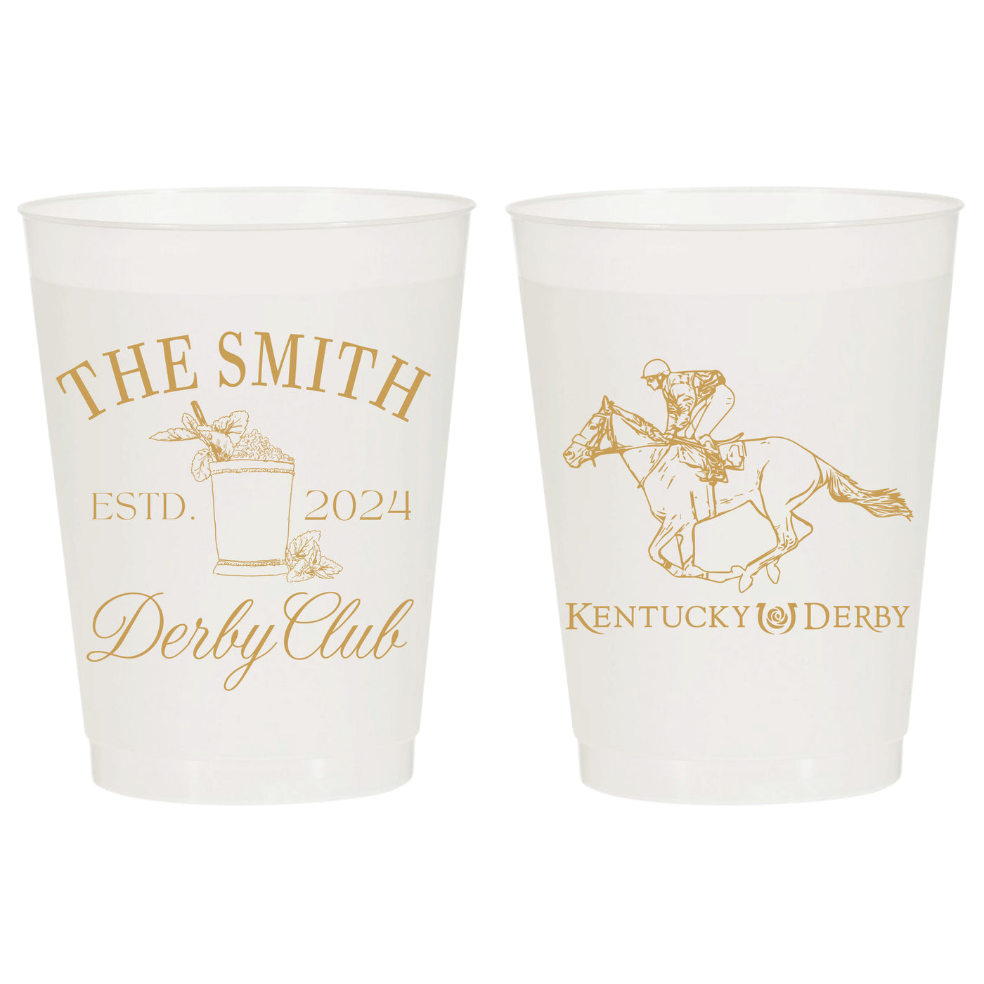 Kentucky Derby Day Custom Frosted Party Cups - Derby Social Club