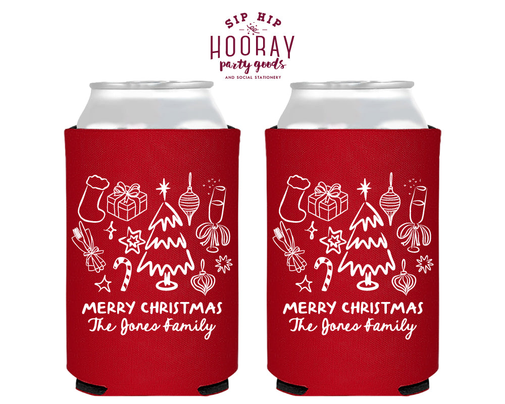Christmas Icons Foam Can Coolers