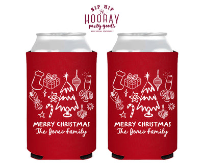 Christmas Icons Foam Can Coolers