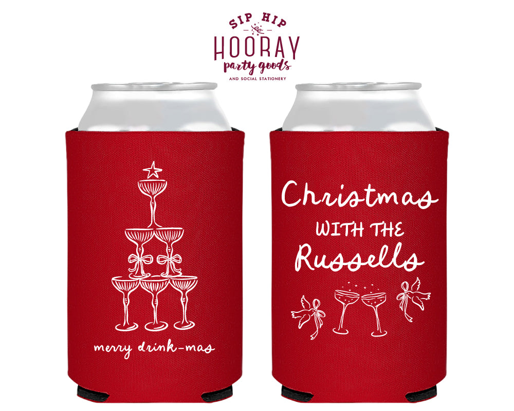 Merry Drink-mas Funny Christmas Foam Can Coolers