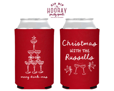 Merry Drink-mas Funny Christmas Foam Can Coolers