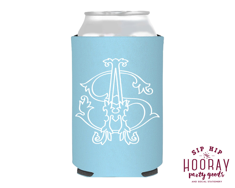 Wedding Duogram Foam Can Coolers