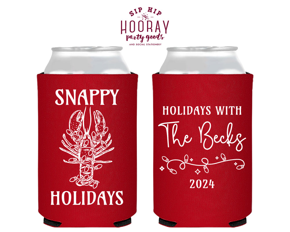 Snappy Holidays Christmas Foam Can Coolers