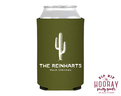 Saguaro Cactus Palm Springs Wedding Foam Can Coolers