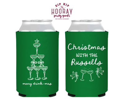 Merry Drink-mas Funny Christmas Foam Can Coolers