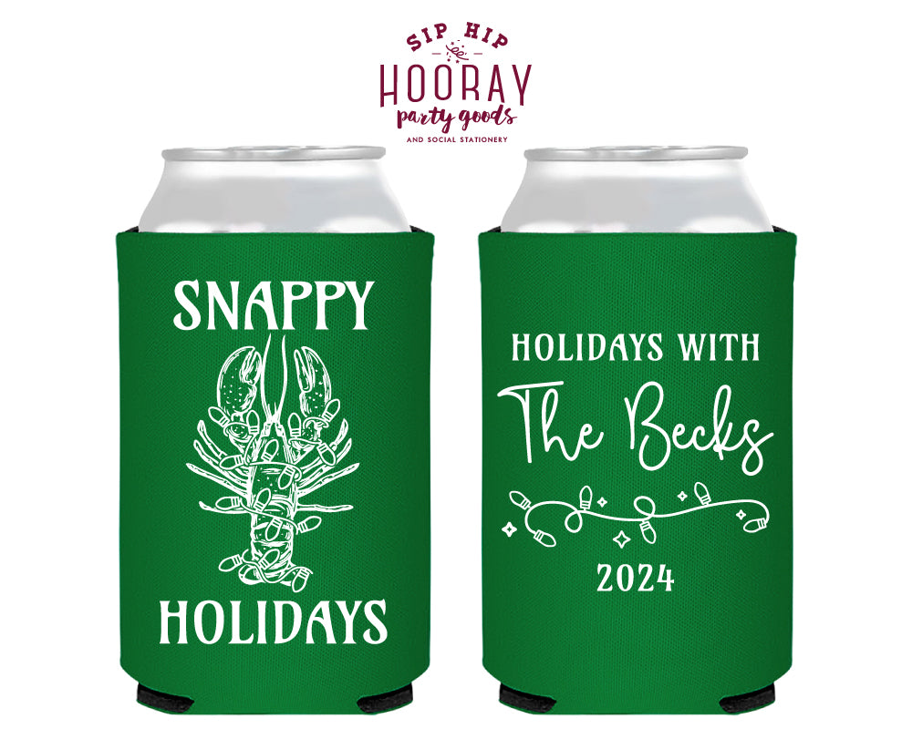 Snappy Holidays Christmas Foam Can Coolers