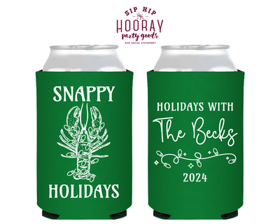 Snappy Holidays Christmas Foam Can Coolers