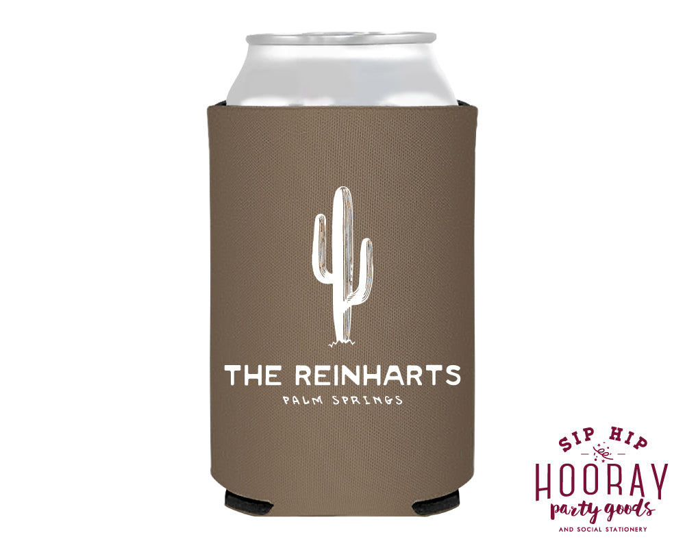 Saguaro Cactus Palm Springs Wedding Foam Can Coolers