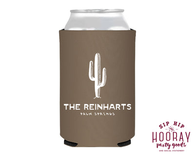 Saguaro Cactus Palm Springs Wedding Foam Can Coolers