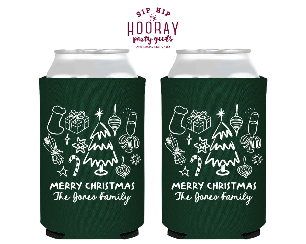Christmas Icons Foam Can Coolers