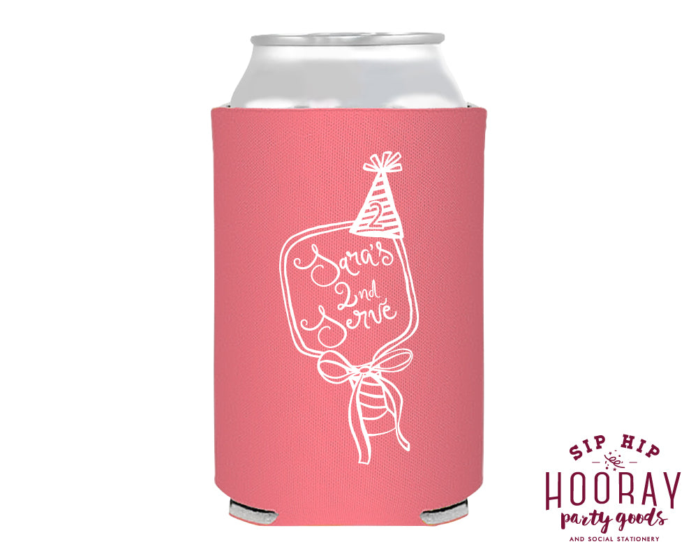 Happy 2nd Birthday Pickleball Neoprene Can Coolers