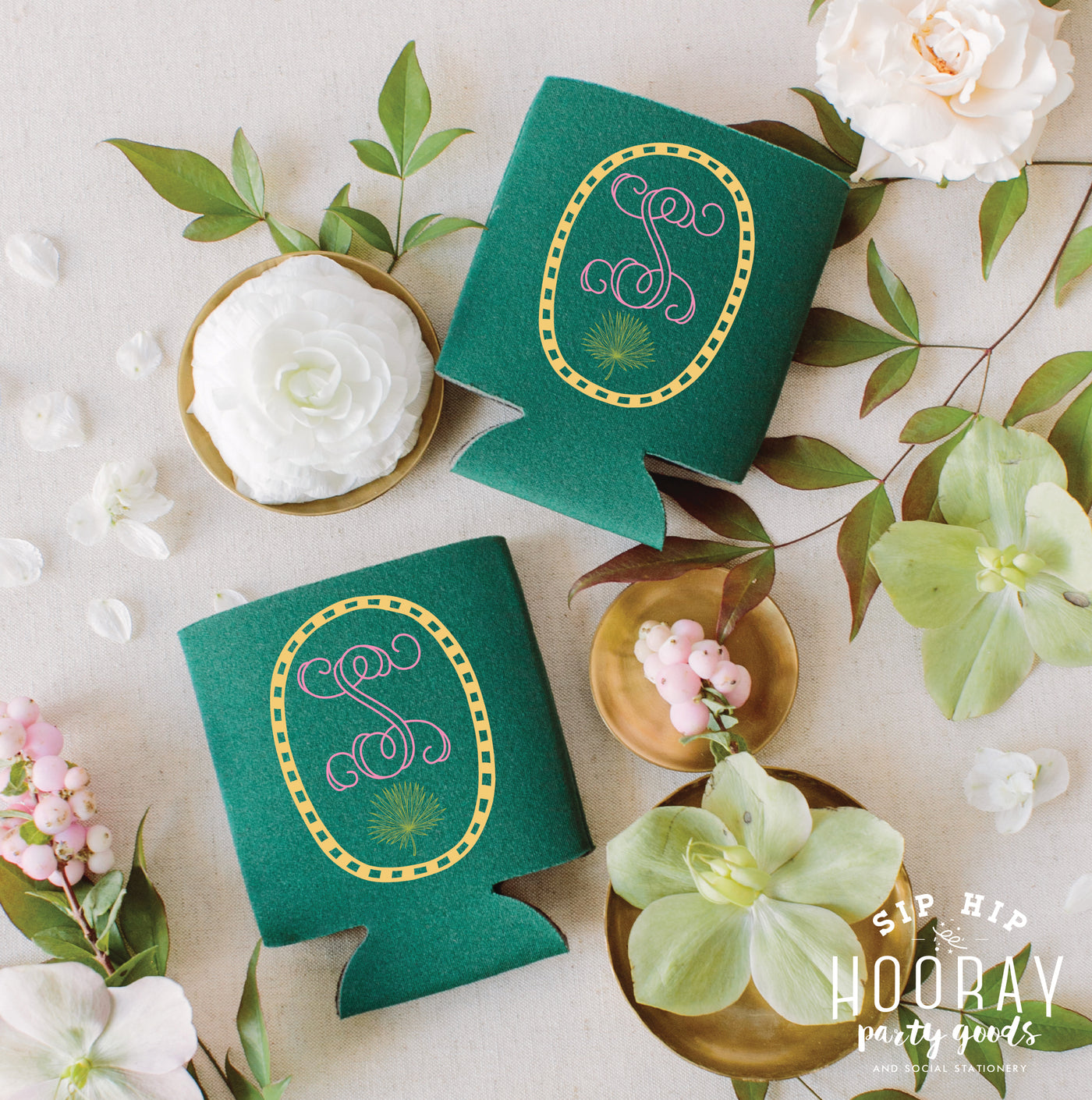 At Home Collection | Custom Monogram Full Color Can Coolers
