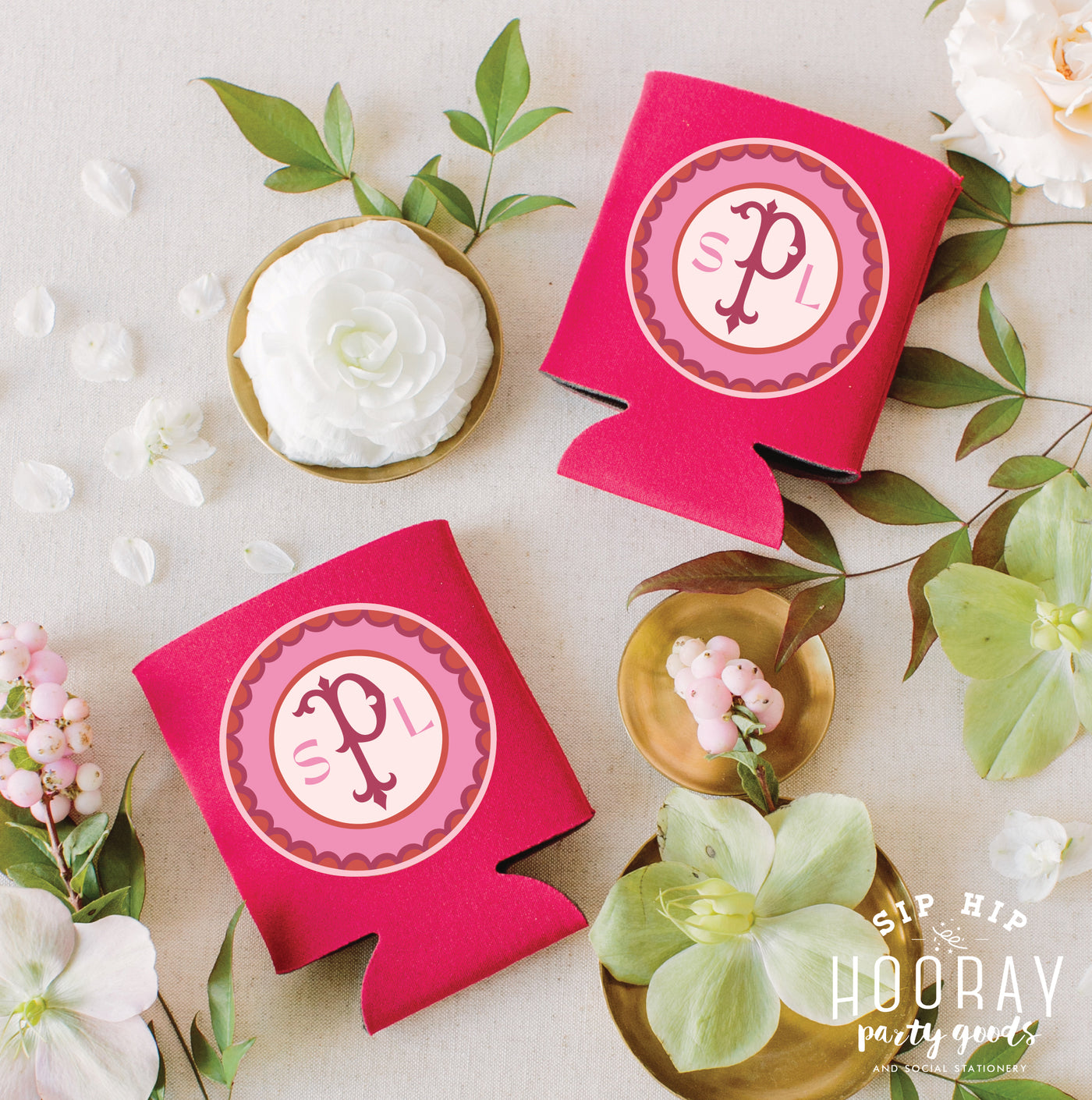 At Home Collection | Custom Initials Full Color Can Coolers