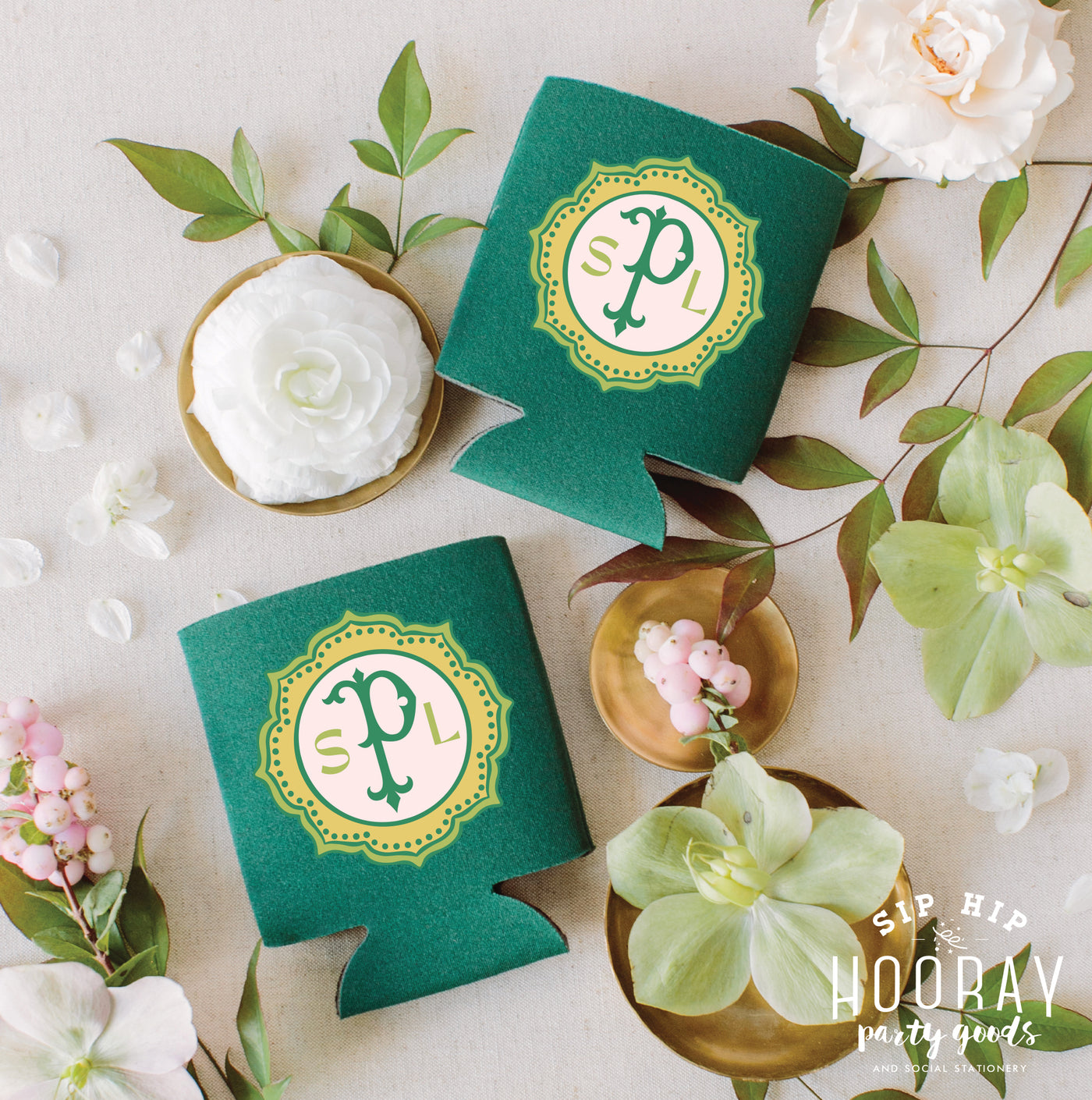 At Home Collection | Custom Initials Full Color Can Coolers