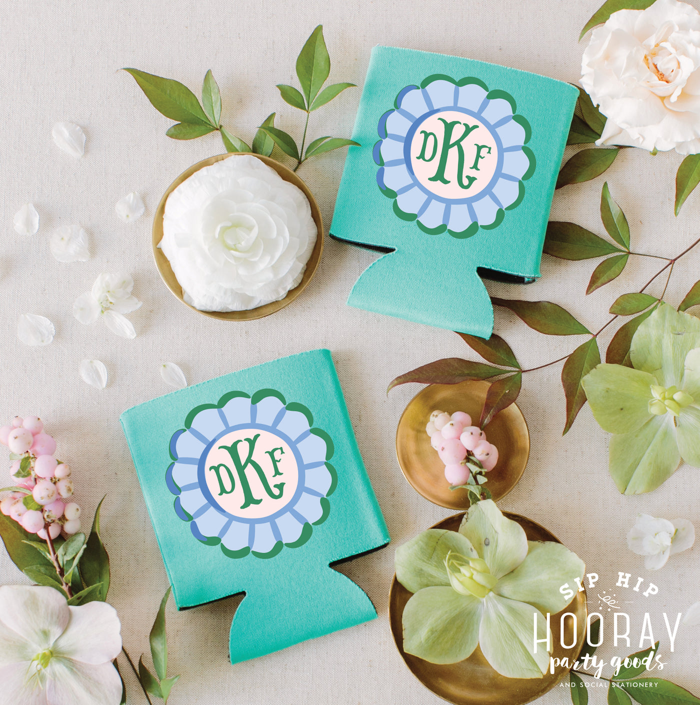 At Home Collection | Custom Initials Full Color Can Coolers