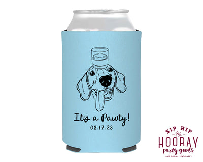 Pawty Dachsund Drink Sketch Foam Can Coolers