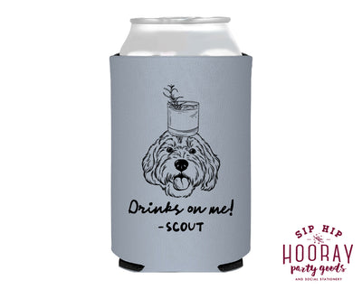 Doodle Drink Sketch Wedding Foam Can Coolers