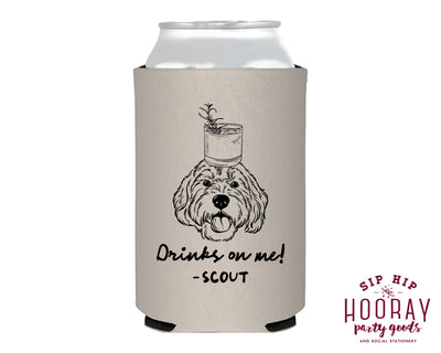 Doodle Drink Sketch Wedding Foam Can Coolers