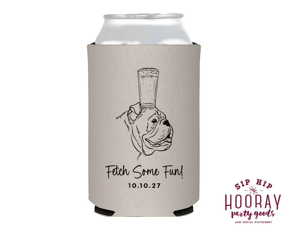 Bulldog Drink Sketch Foam Can Coolers