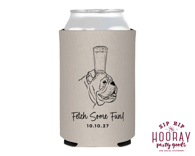 Bulldog Drink Sketch Foam Can Coolers