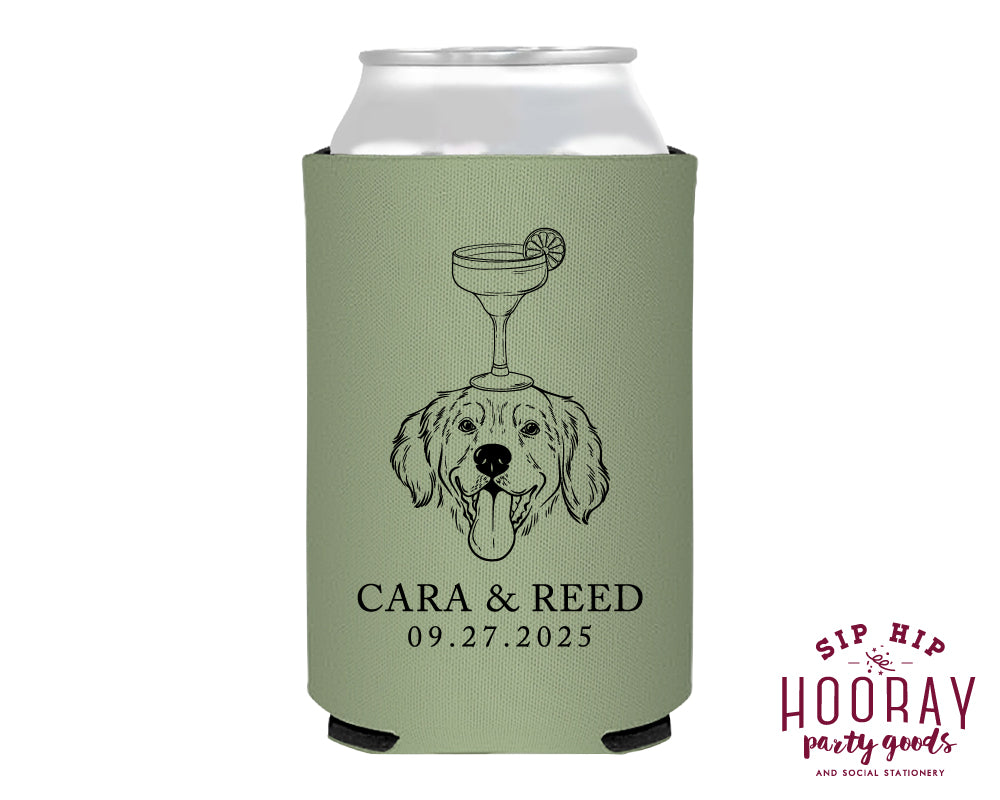 Golden Retriever Wedding Foam Can Coolers
