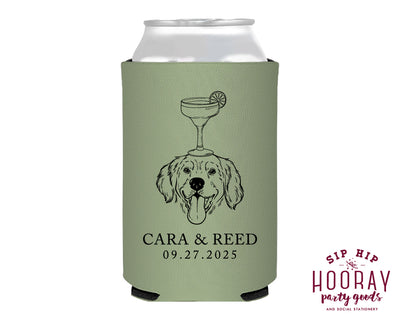 Golden Retriever Wedding Foam Can Coolers