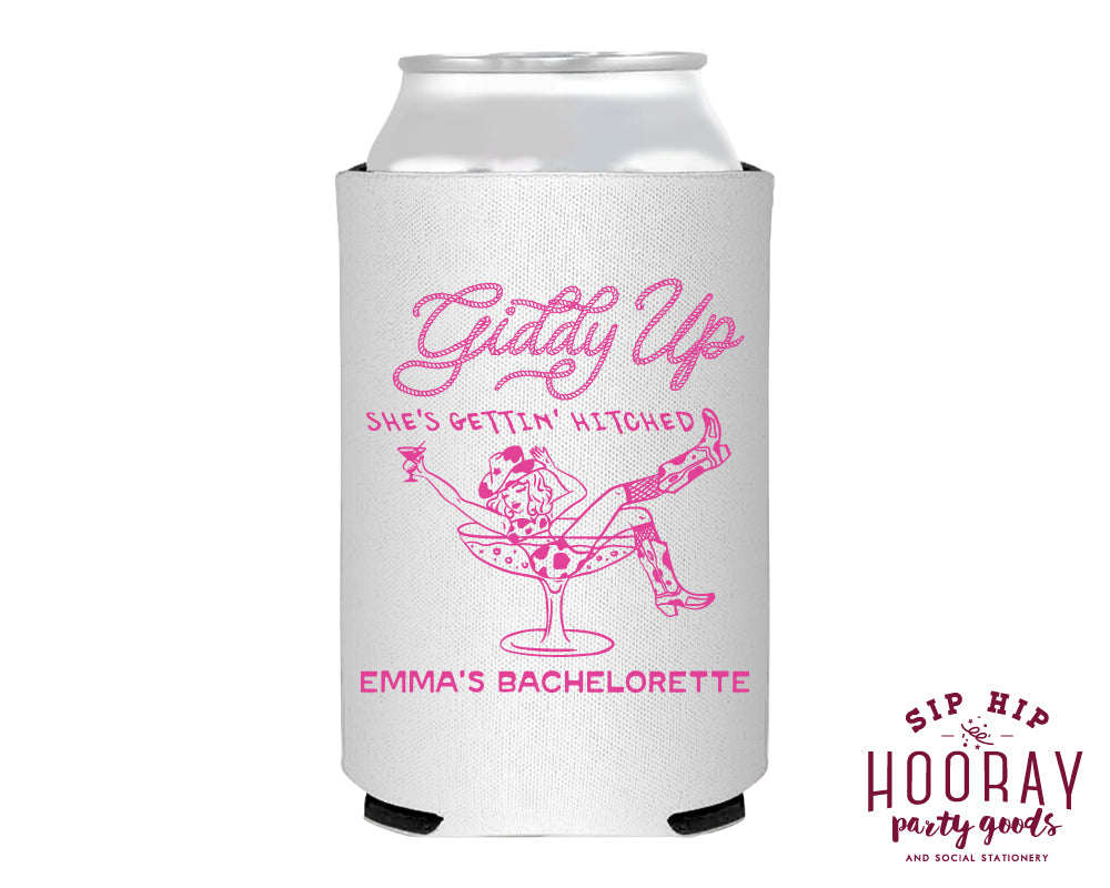 Giddy Up Bachelorette Custom Foam Can Coolers