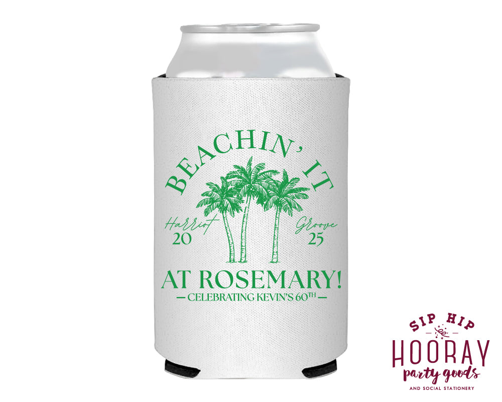 Beachin It Tropical Birthday Foam Can Coolers