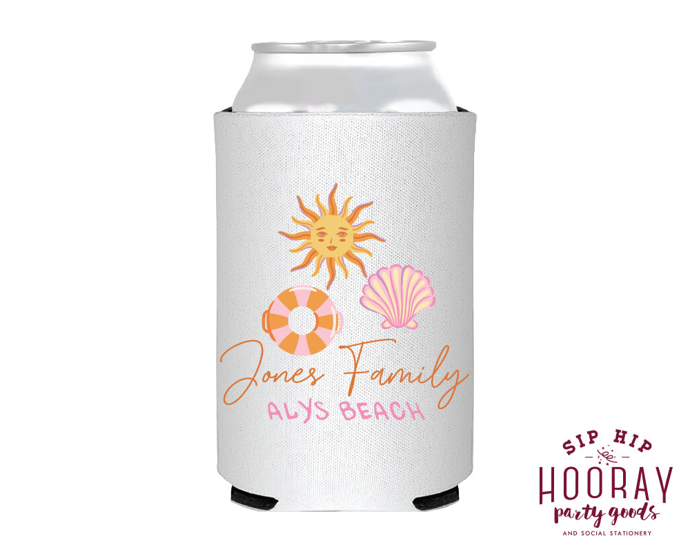 At Home Collection | Family Beach Vacation Full Color Can Coolers