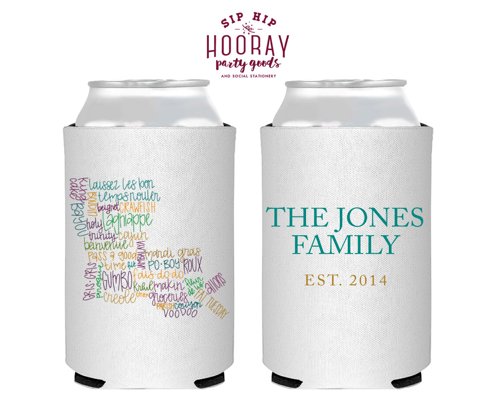 Louisiana State Full Color Can Coolers