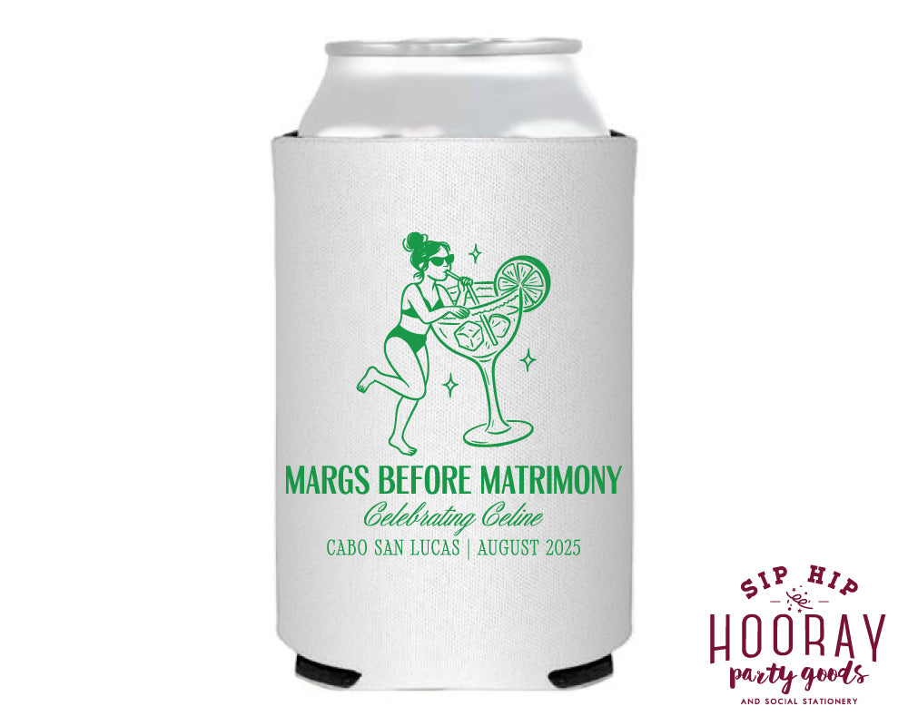 Margs Before Matrimony Bachelorette Foam Can Coolers