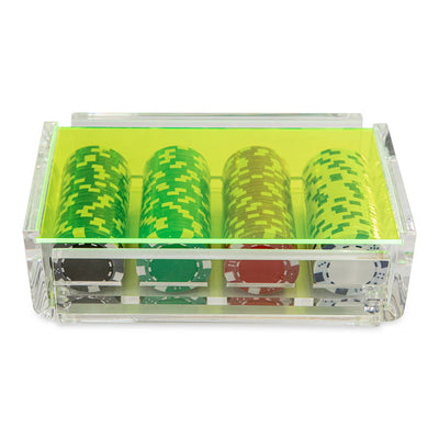 "La Ficha" Luxe Poker Chip Set - Neon Green
