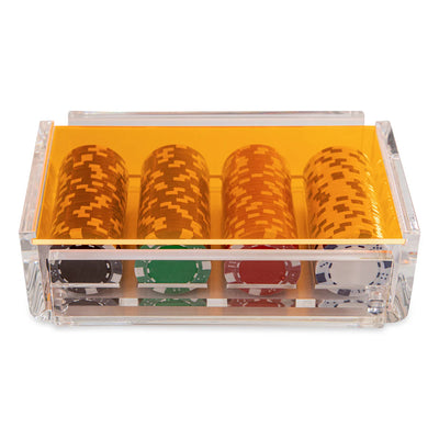 "La Ficha" Luxe Poker Chip Set - Neon Orange