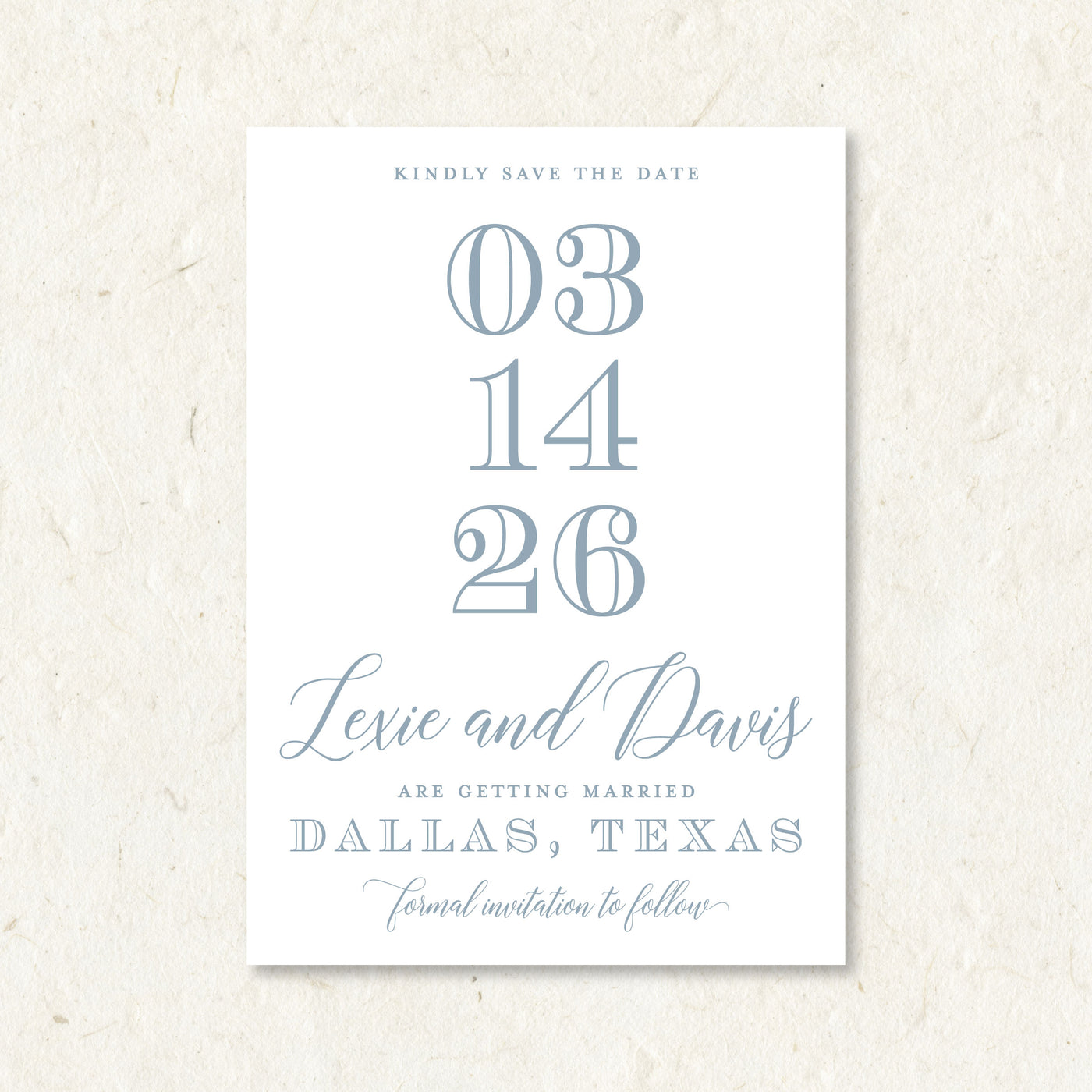 Save The Date | Formal Block Date