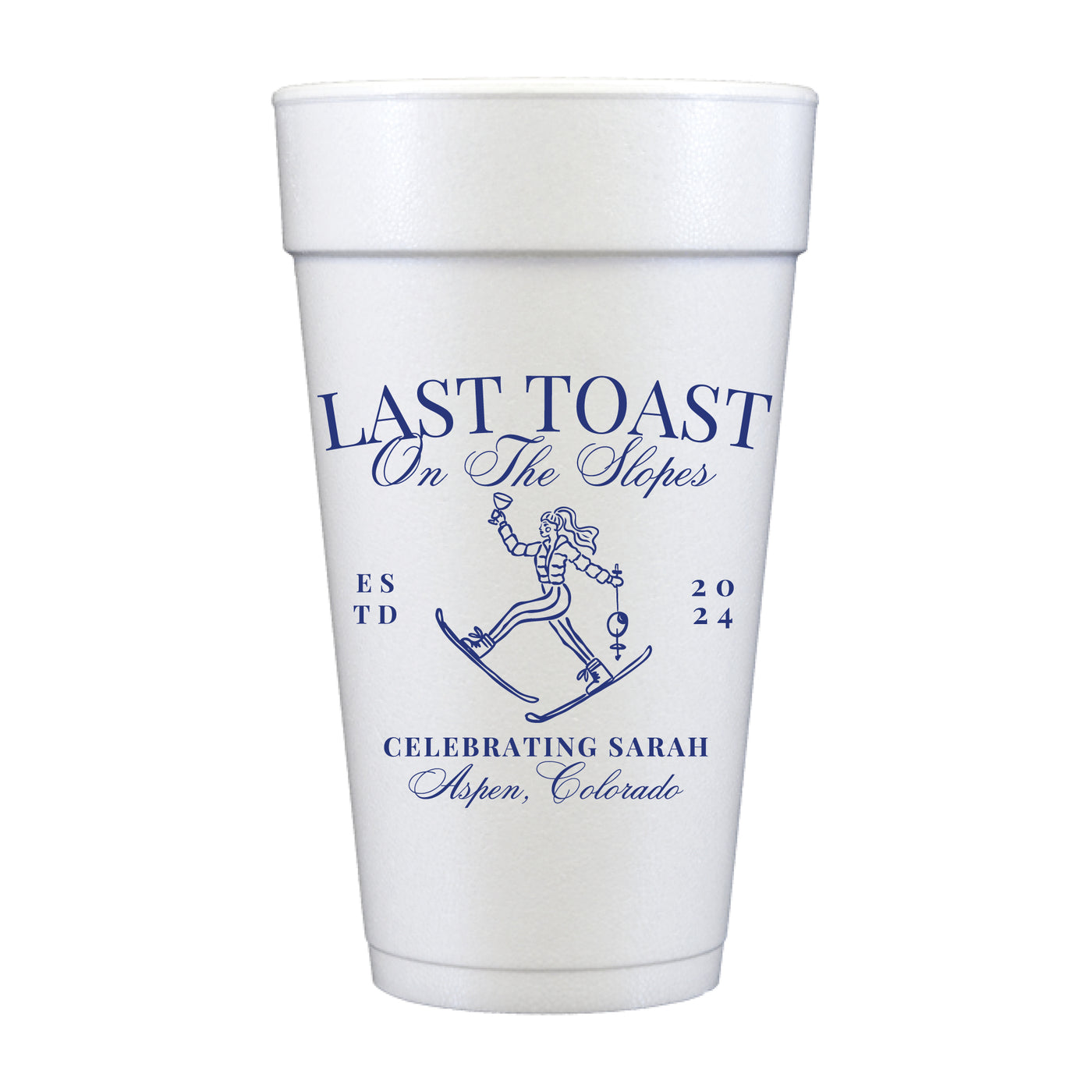 Toast on the Slopes Custom Foam Cups