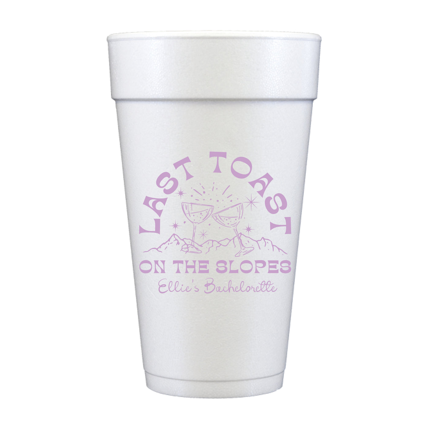 Last Toast Bachelorette Ski Trip Foam Cups