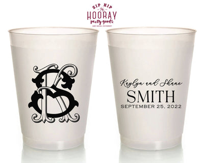 Last Name Formal Duogram Frosted Cups, #3005