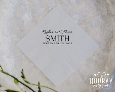 Last Name Formal Duogram Napkin, #3005