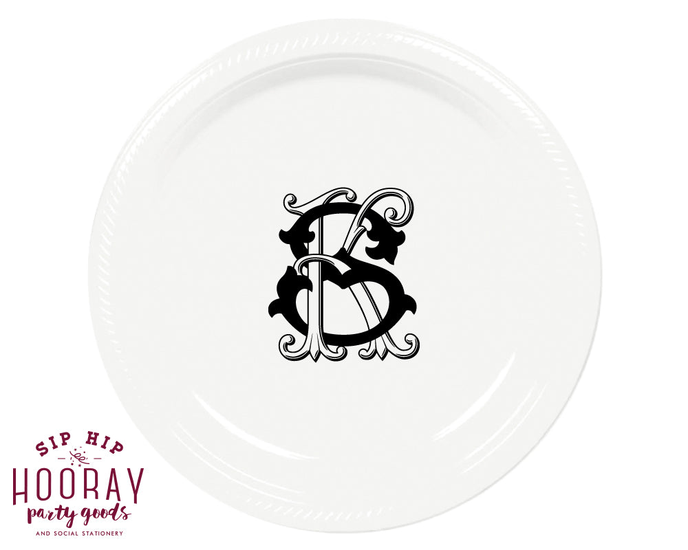 Last Name Formal Duogram Plates, #3005