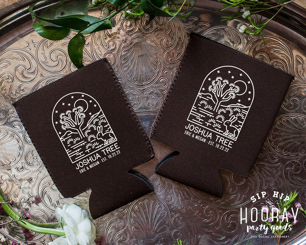 Joshua Tree Wedding Neoprene Can Coolers, #3002