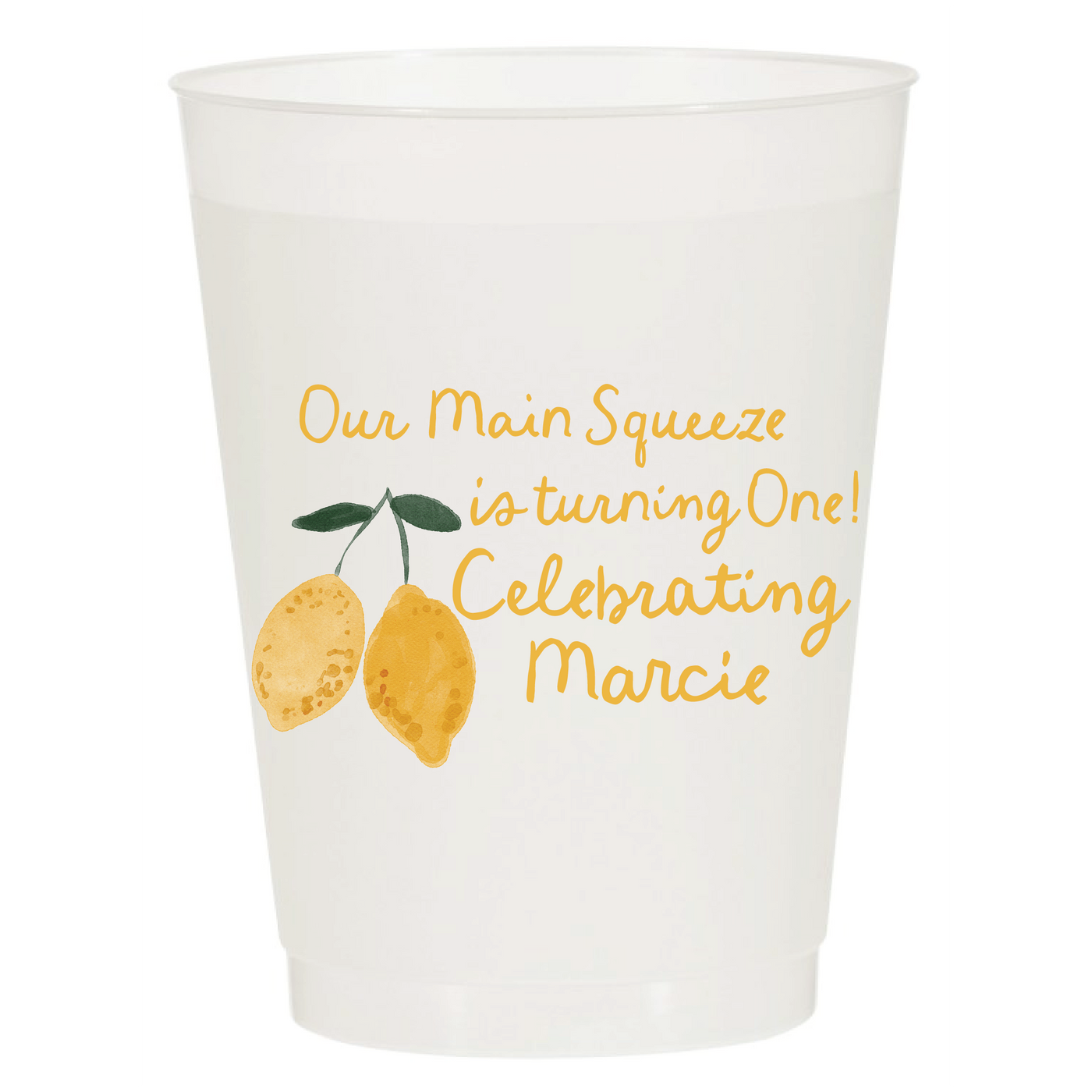 Lemon Birthday Frosted Cups