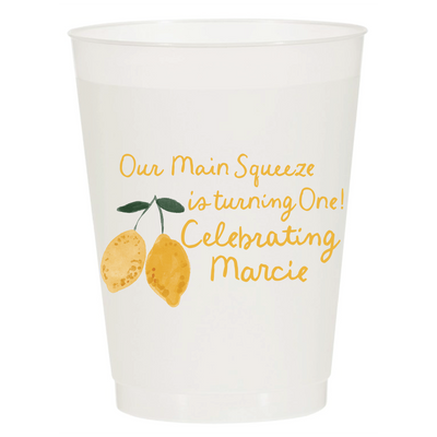 Lemon Birthday Frosted Cups