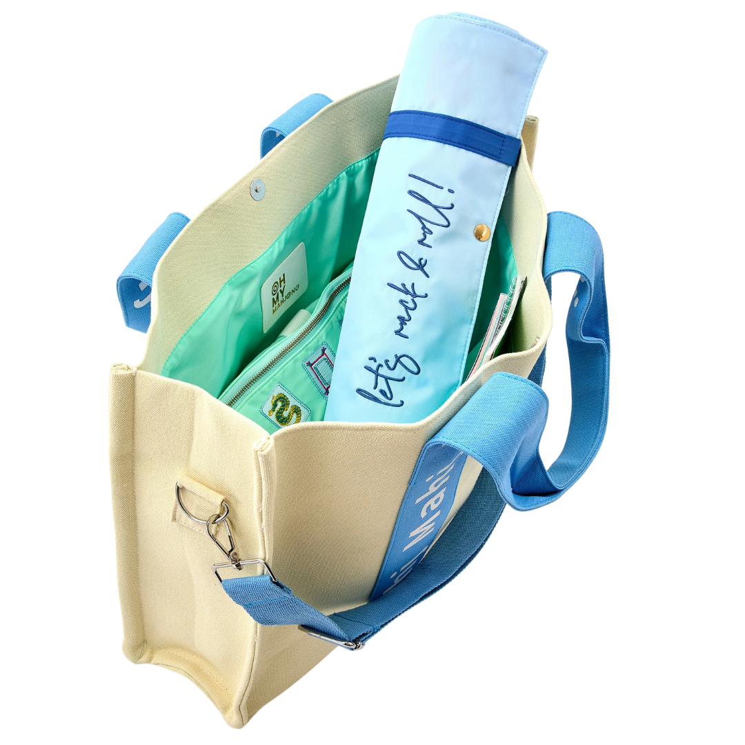 Light Blue Mahj It All Bag - Oh My Mahjong