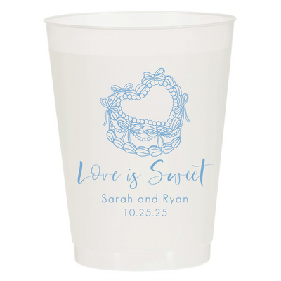 Love is Sweet Wedding Frosted Cups