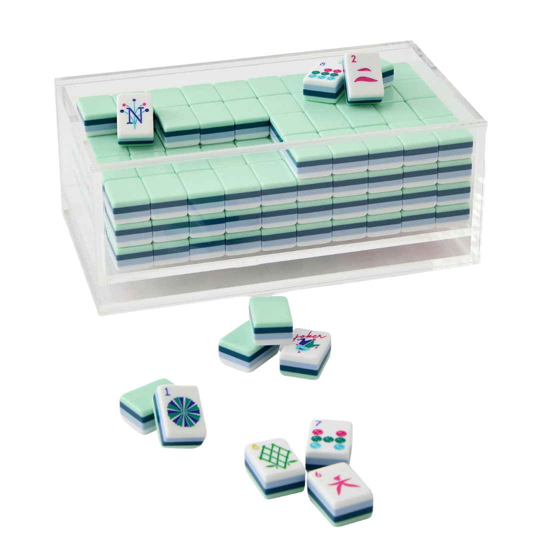 Mahjong Storage Acrylic Box - Clear Lid - Oh My Mahjong