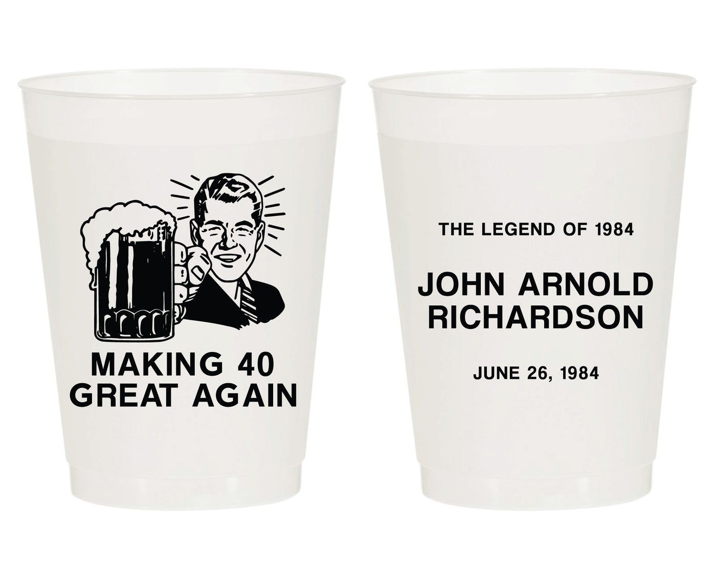 Making Birthdays Great Again - Vintage Style Frosted Cups