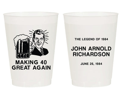 Making Birthdays Great Again - Vintage Style Frosted Cups