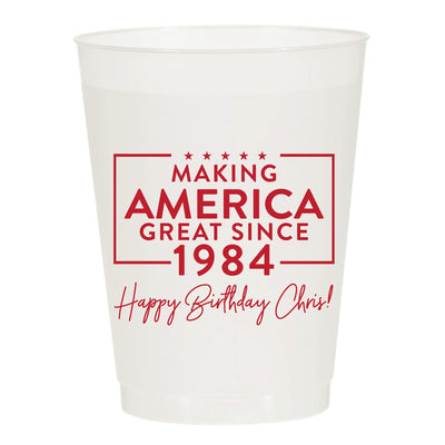 Making Birthdays Great Again - Great Since "birth year" Frosted Cups