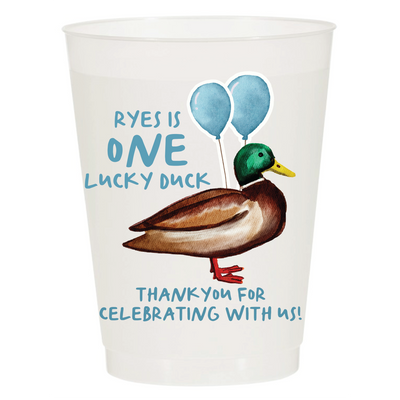 Mallard Duck Birthday Full Color Frosted Cups